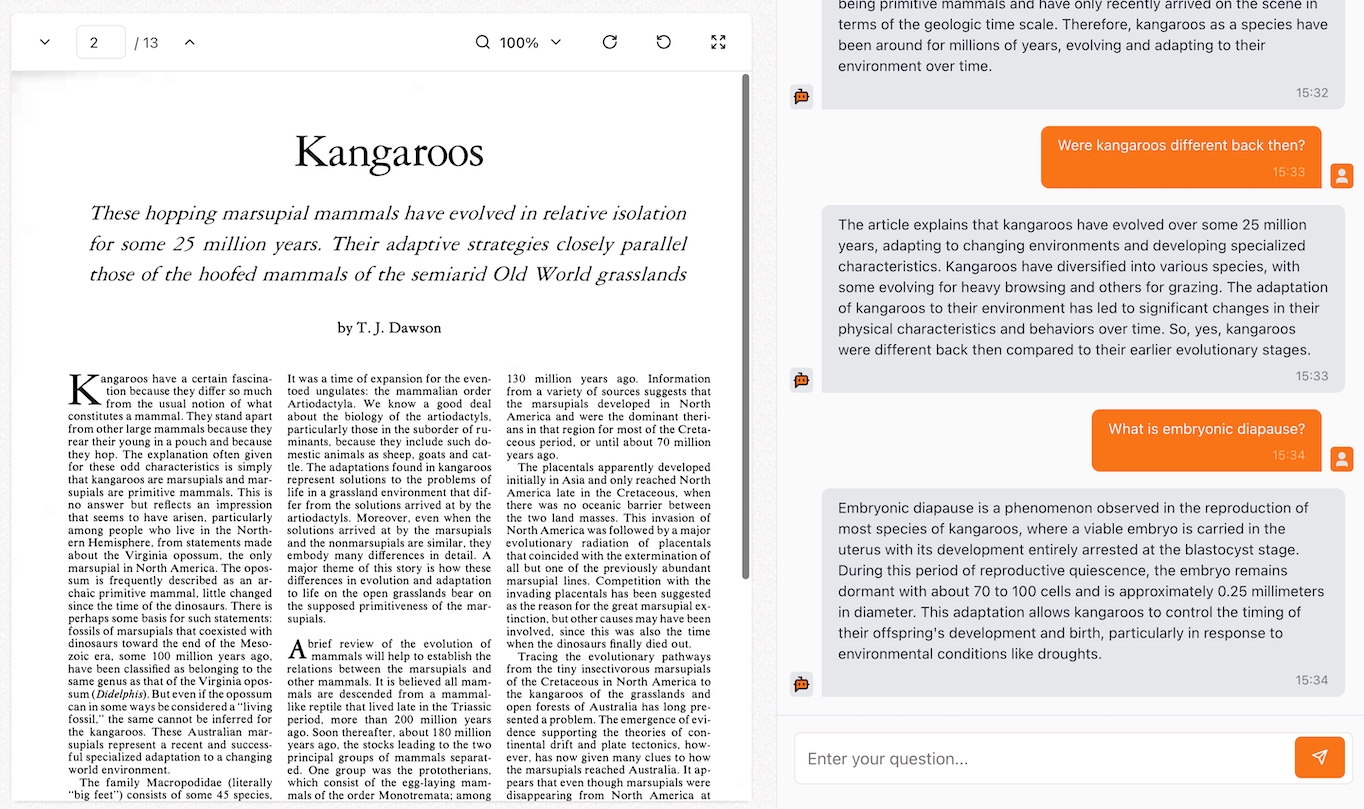 screenshot of the dashboard